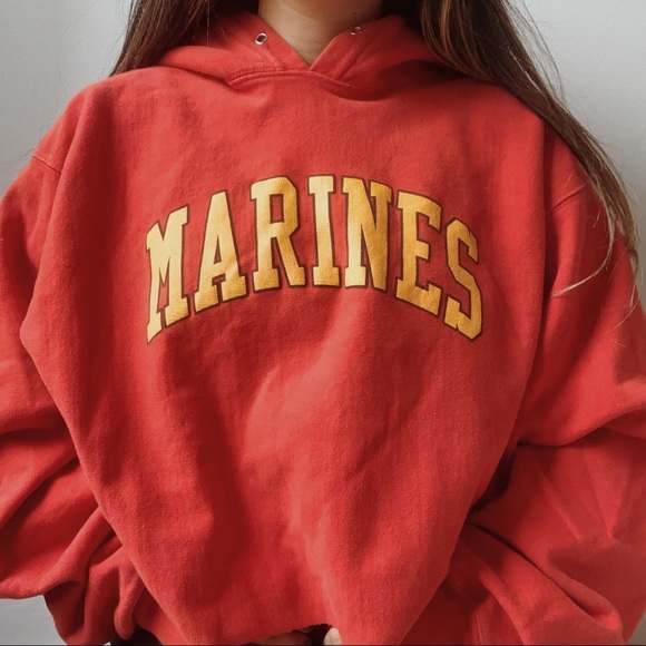 Tops - croppee marines hoodie ✰
